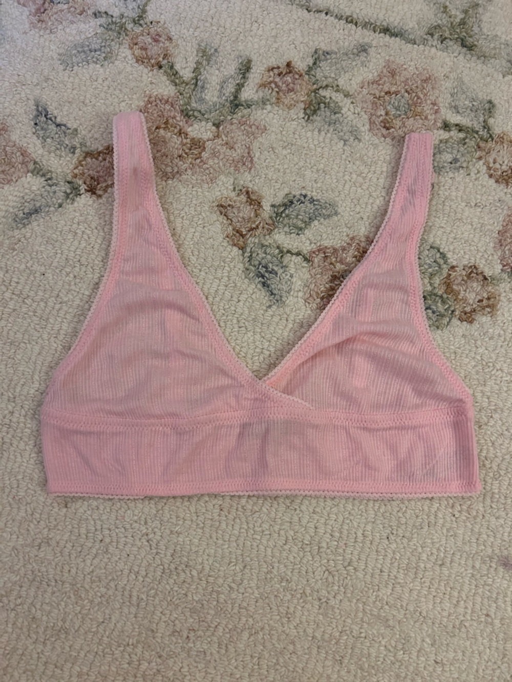 FREE PEOPLE Pink Soft Ribbed Bralette - Women Intimates